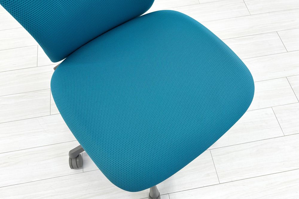 オカムラ スラートチェア 中古 sulato ハイバック 肘無チェア 中古オフィス家具 中古オフィスチェア ブルーグリーンの画像
