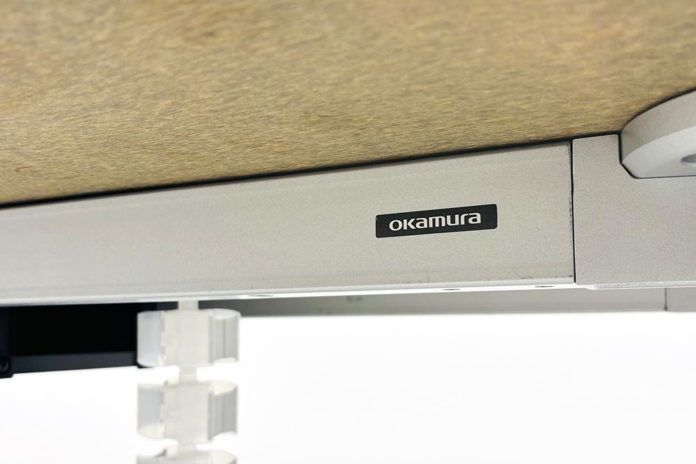 【ポリッシュ脚ピカピカ磨き有！】オカムラ ラティオ 中古 幅3600 大型会議テーブル ミーティングテーブル 会議机 RATIO 中古オフィス家具 ホワイト 3600/1200/720の画像