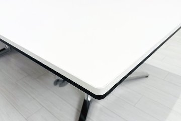 【ポリッシュ脚ピカピカ磨き有！】オカムラ ラティオ 中古 幅3600 大型会議テーブル ミーティングテーブル 会議机 RATIO 中古オフィス家具 ホワイト 3600/1200/720の画像