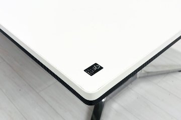 【ポリッシュ脚ピカピカ磨き有！】オカムラ ラティオ 中古 幅4000 大型会議テーブル ミーティングテーブル RATIO 中古オフィス家具 4000/1200/720 ホワイトの画像