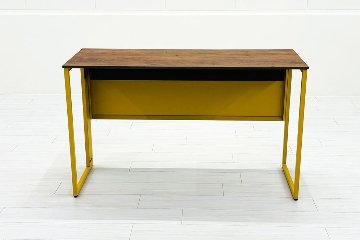オカムラ ソリスト SOLISTE 平机 中古 中古オフィス家具 事務机 1200/450/720 ラスティックパイン/イエローの画像