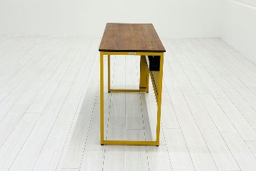 オカムラ ソリスト SOLISTE 平机 中古 中古オフィス家具 事務机 1200/450/720 ラスティックパイン/イエローの画像