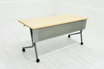 オカムラ ネスティア 中古 フォールディングテーブル ミーティングテーブル 折りたたみテーブル 中古オフィス家具 1500/600/700の画像