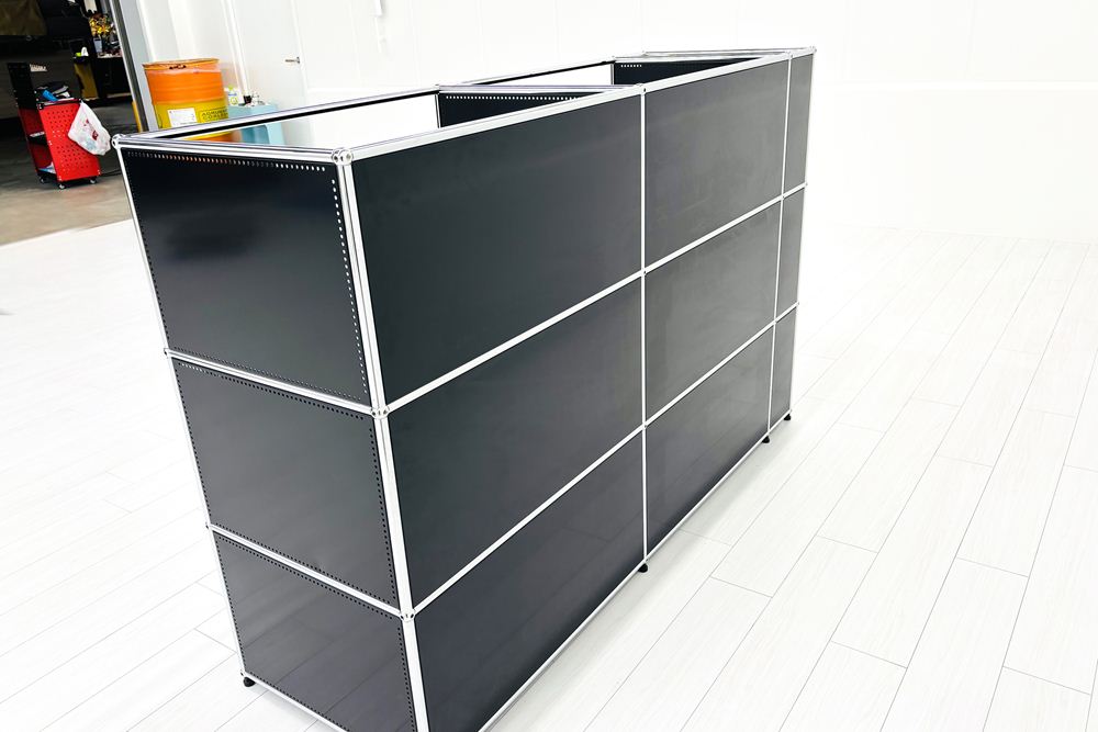 USMハラー キャビネット 3連3段 ブラック | 中古オフィス家具専門店の