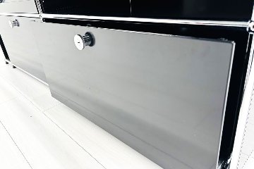 USMハラー 中古 サイドボード ハラーシステム USM Haller キャビネット 3連3段 中古オフィス家具 ブラック 1700/520/1100の画像