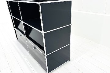 USMハラー キャビネット 3連3段 ブラック | 中古オフィス家具専門店の