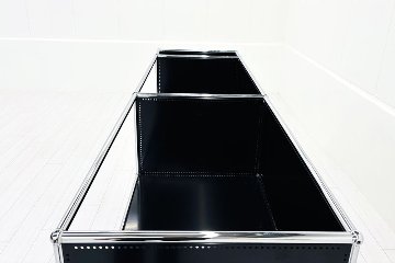 USMハラー キャビネット 3連3段 ブラック | 中古オフィス家具専門店の