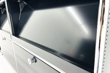 USMハラー 中古 サイドボード ハラーシステム USM Haller キャビネット 3連3段 中古オフィス家具 ブラック 1700/520/1100の画像