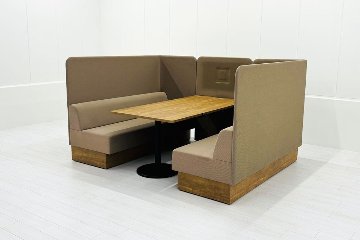 ソファブース イトーキ ノットワーク 中古 knot Work セミクローズ型 中古オフィス家具 2350/1850/1300の画像