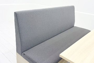 【3点セット】 対面ブース ファミレスソファ オカムラ ブレスタ 中古 ミーティングブース 中古オフィス家具の画像