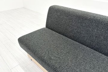 コクヨ デイズオフィス ワイヤードソファー 中古 デイズバウンダリー 3Pソファ DAYS OFFICE 中古オフィス家具 1500/740/730 グレーの画像