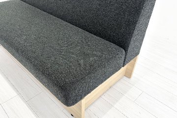 コクヨ デイズオフィス ワイヤードソファー 中古 デイズバウンダリー 3Pソファ DAYS OFFICE 中古オフィス家具 1500/740/730 グレーの画像