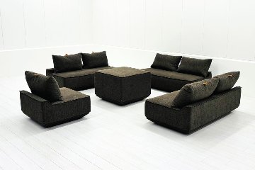 【5点セット】 コクヨ リクライニングソファー メッティ METTI 中古 中古オフィス家具 ブラウン系色 定価122万の画像