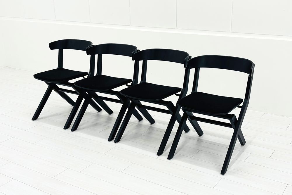 【4脚セット】 コクヨ デイズオフィス ウッドサイド 中古 ミーティングチェア DAYS OFFICE wood side 中古オフィス家具 ブラックの画像