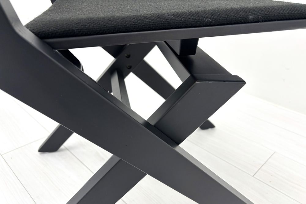 【4脚セット】 コクヨ デイズオフィス ウッドサイド 中古 ミーティングチェア DAYS OFFICE wood side 中古オフィス家具 ブラックの画像