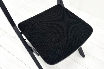 【4脚セット】 コクヨ デイズオフィス ウッドサイド 中古 ミーティングチェア DAYS OFFICE wood side 中古オフィス家具 ブラックの画像