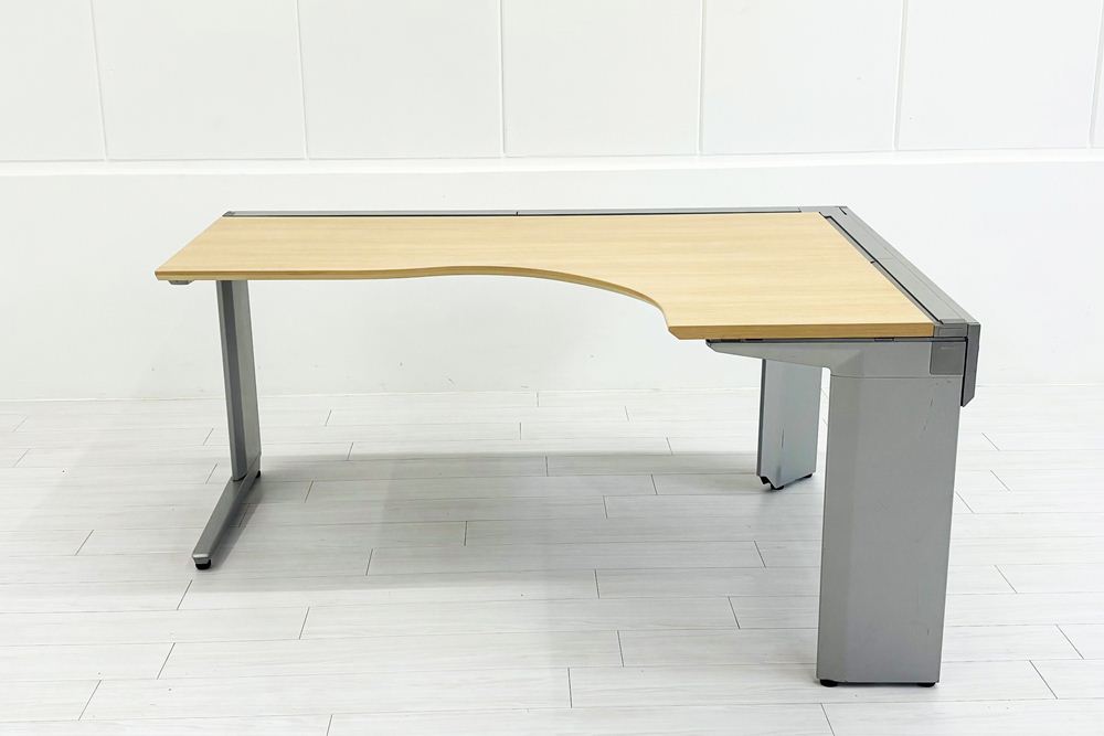 オカムラ L型デスク L字デスク 中古 Ｌ字机 中古デスク 中古オフィス家具 オフィスデスク 事務机 1530/1130/720の画像