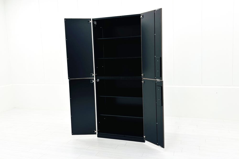 コクヨ エディア 中古キャビネット 両開き書庫 【上下セット】 収納家具 中古オフィス家具 900/500/2170の画像