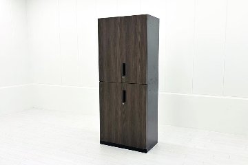 コクヨ エディア 中古キャビネット 両開き書庫 【上下セット】 収納家具 中古オフィス家具 900/500/2170の画像