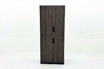 コクヨ エディア 中古キャビネット 両開き書庫 【上下セット】 収納家具 中古オフィス家具 900/500/2170の画像