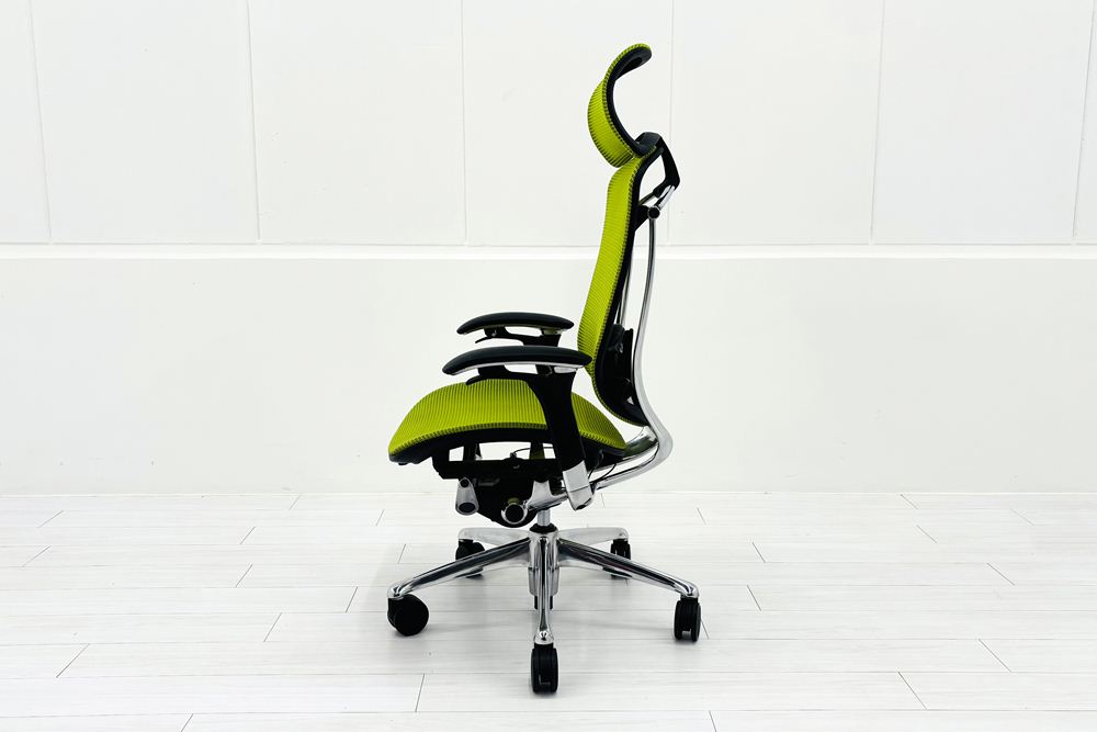 コンテッサチェア グリーン 大型ヘッドレスト | 中古オフィス家具専門