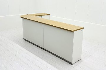【4点セット】イトーキ NJカウンター ロビーカウンター ハイカウンター 中古 受付カウンター 中古オフィス家具 2955/1450/950の画像