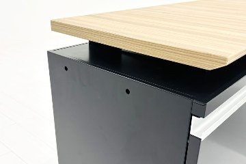 コクヨ サイビ L型デスク 中古 幅1600 エグゼクティブデスク マネージメントデスク 中古オフィス家具 1600/1600/720 左キャビの画像