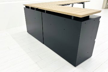 コクヨ サイビ L型デスク 中古 幅1600 エグゼクティブデスク マネージメントデスク 中古オフィス家具 1600/1600/720 左キャビの画像