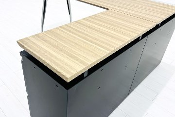 コクヨ サイビ L型デスク 中古 幅1600 エグゼクティブデスク マネージメントデスク 中古オフィス家具 1600/1600/720 右キャビの画像