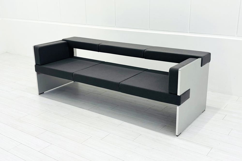 コクヨ アニカ ロビーベンチ 中古 ANIKA 長椅子 ロビーソファ 中古オフィス家具 2100/670/750 グレーの画像