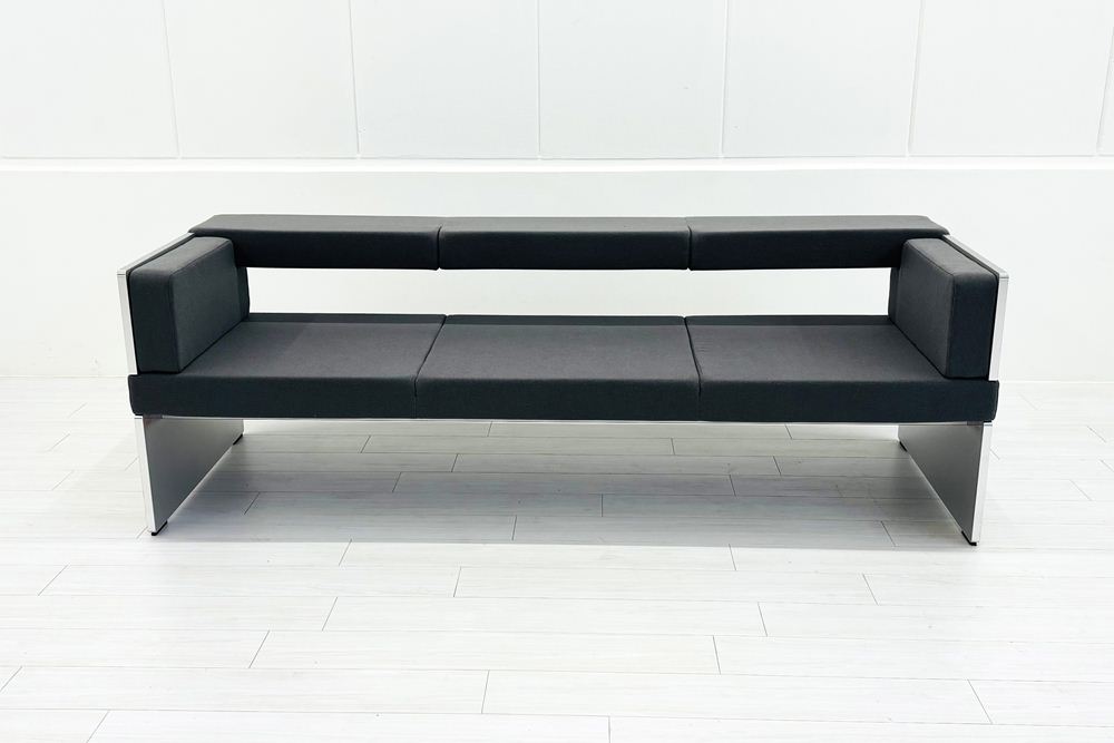 コクヨ アニカ ロビーベンチ 中古 ANIKA 長椅子 ロビーソファ 中古オフィス家具 2100/670/750 グレーの画像