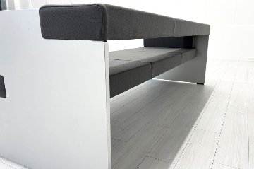 コクヨ アニカ ロビーベンチ 中古 ANIKA 長椅子 ロビーソファ 中古オフィス家具 2100/670/750 グレーの画像