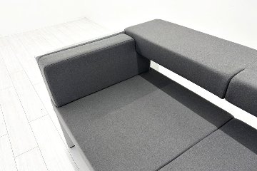 コクヨ アニカ ロビーベンチ 中古 ANIKA 長椅子 ロビーソファ 中古オフィス家具 2100/670/750 グレーの画像