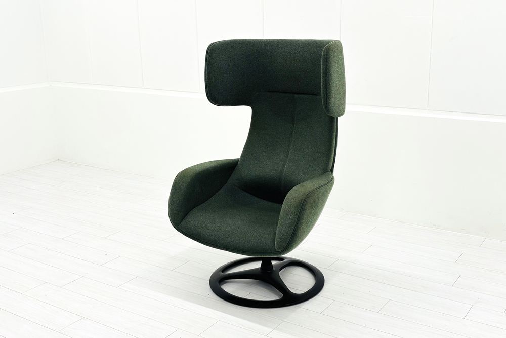 オカムラ ライブス ミーティングチェア 中古 多目的チェア パーソナルチェア Lives Personal Chair 中古オフィス家具 ダークグリーンの画像