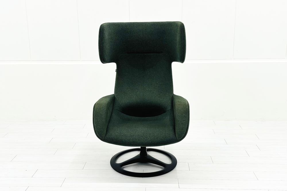 オカムラ ライブス ミーティングチェア 中古 多目的チェア パーソナルチェア Lives Personal Chair 中古オフィス家具 ダークグリーンの画像