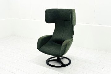オカムラ ライブス ミーティングチェア 中古 多目的チェア パーソナルチェア Lives Personal Chair 中古オフィス家具 ダークグリーンの画像
