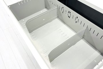 2段ラテラル書庫 中古 スチール書庫 ハイパーストレージ 内田洋行 UCHIDA キャビネット 中古オフィス家具 ホワイト 900/450/755の画像