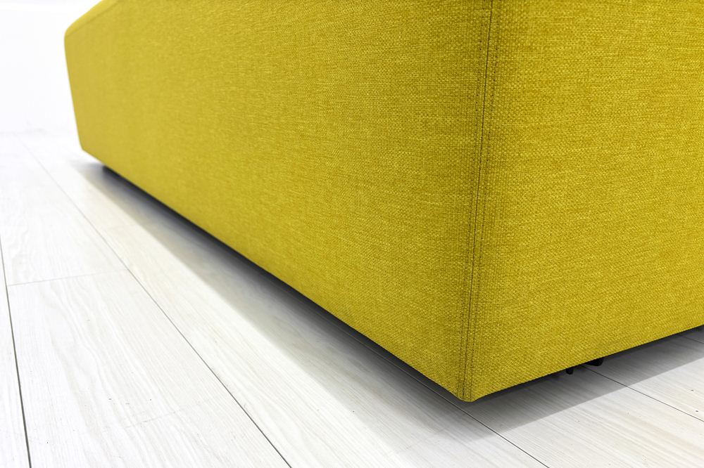 ケーラウンジソファ ノルオフィス Knoll Office k. lounge ローバック3シート 中古 中古オフィス家具 イエロー 1985/720/660の画像