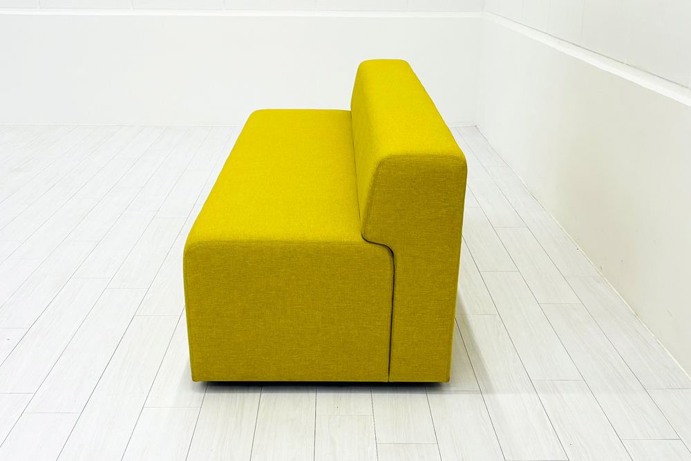 ケーラウンジソファ ノルオフィス Knoll Office k. lounge ローバック3シート 中古 中古オフィス家具 イエロー 1985/720/660の画像