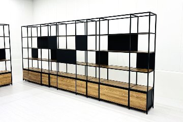 コクヨ ジューク 中古 キャビネット 仕切りシェルフ オープン書庫 収納家具 中古オフィス家具 4950/430/2130の画像