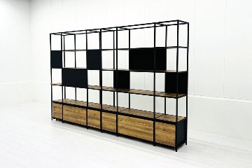 コクヨ ジューク 中古 キャビネット 仕切りシェルフ オープン書庫 収納家具 中古オフィス家具 3300/430/2130の画像