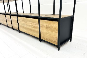コクヨ ジューク 中古 キャビネット 仕切りシェルフ オープン書庫 収納家具 中古オフィス家具 3300/430/2130の画像