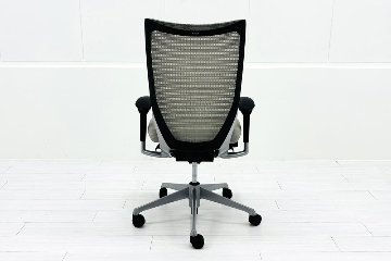 中古 バロンチェア オカムラ OKAMURA Baron 中古オフィス家具 ハイバック 可動肘 ライトグレーの画像