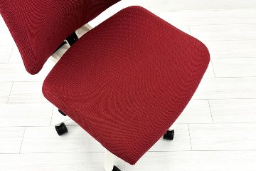 イトーキ エフチェア ローバック 中古 クッション 肘無 事務椅子 ITOKI 中古オフィス家具 レッドの画像