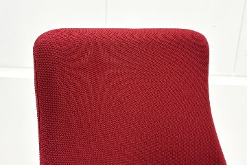 イトーキ エフチェア ローバック 中古 クッション 肘無 事務椅子 ITOKI 中古オフィス家具 レッドの画像