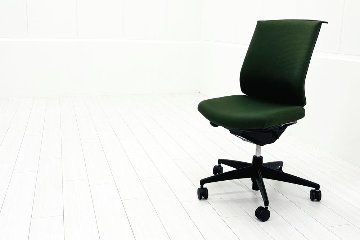コクヨ ウィザードチェア 肘無 中古 2020年製 ウィザード3 ローバック 中古オフィス家具 KOKUYO Wizard3 グリーンの画像