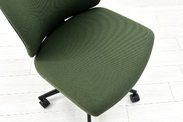 コクヨ ウィザードチェア 肘無 中古 2020年製 ウィザード3 ローバック 中古オフィス家具 KOKUYO Wizard3 グリーンの画像