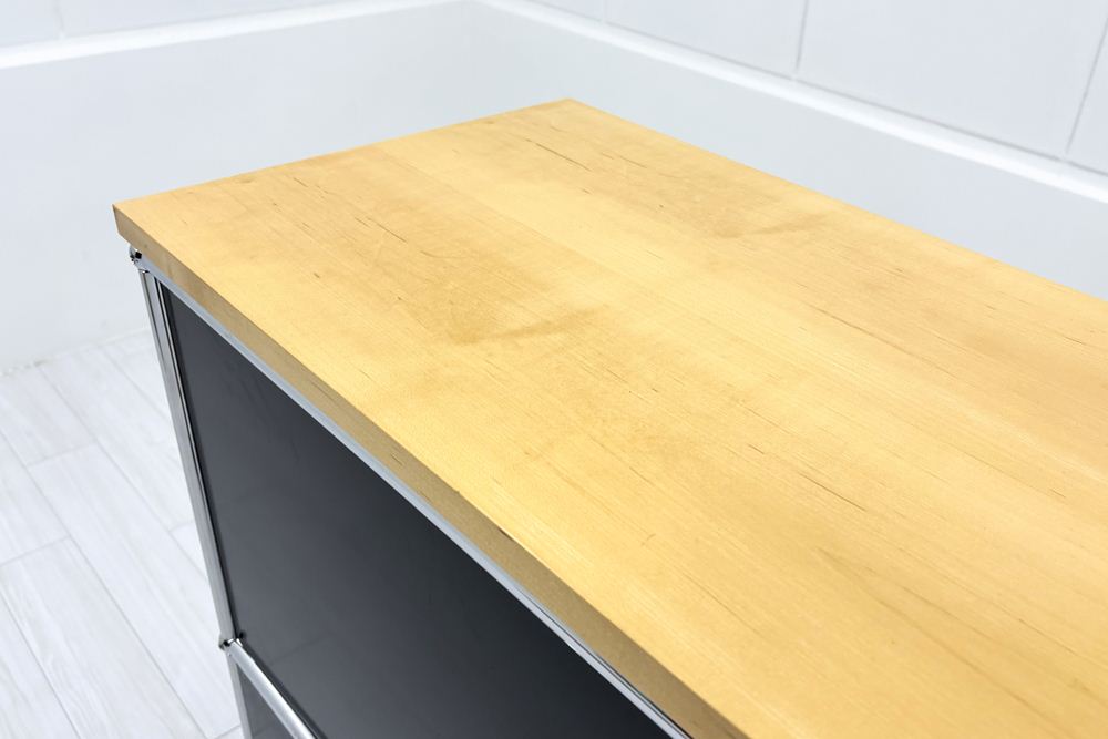 USMハラー キャビネット 2連3段 ブラック | 中古オフィス家具専門店の