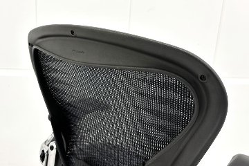 【シリンダー交換済】アーロンチェア 中古 Bサイズ フル装備 タキシードメッシュ ハーマンミラー アルミ脚 レザーアーム Herman Miller Aeron Chair 肘ダイヤルの画像