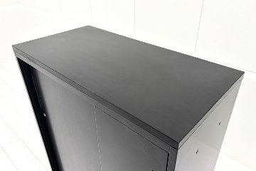 【未使用品】 コクヨ エディア スライド書庫 中古 スチール書庫 ブラック 収納家具 引き違い書庫 中古オフィス家具 800/400/1070の画像